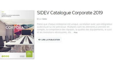 Le nouveau catalogue Corporate de Sidev est arrivé