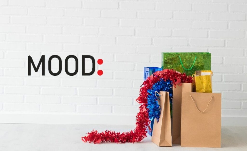 paquets cadeaux et logo Mood